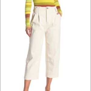 FREE PEOPLE wide leg high waist pleated